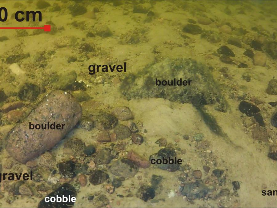 Sediment grains larger than 2 mm. Upper limit 60 mm (FIN), 64 mm (EST) or 10 mm (RUS).